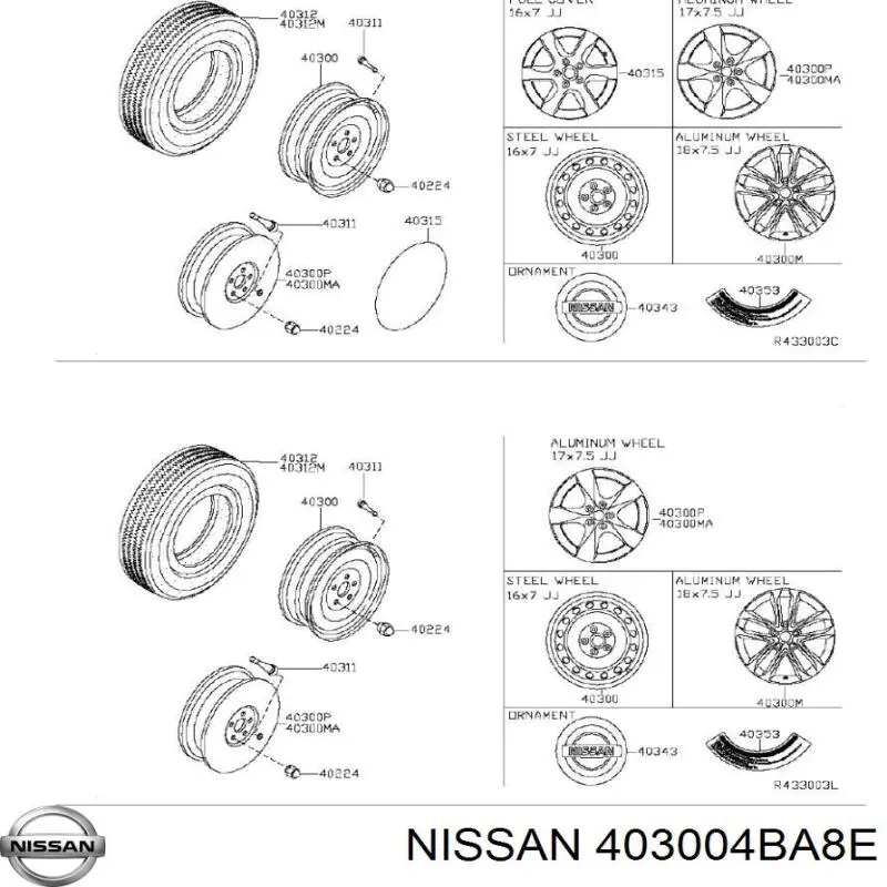  403004BA8E Nissan