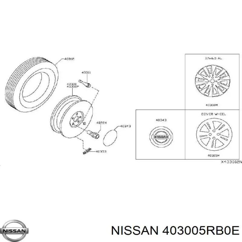  403005RB0E Nissan