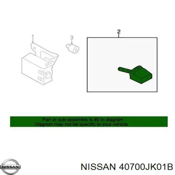 Датчик контролю тиску в шинах 40700JK01B NISSAN