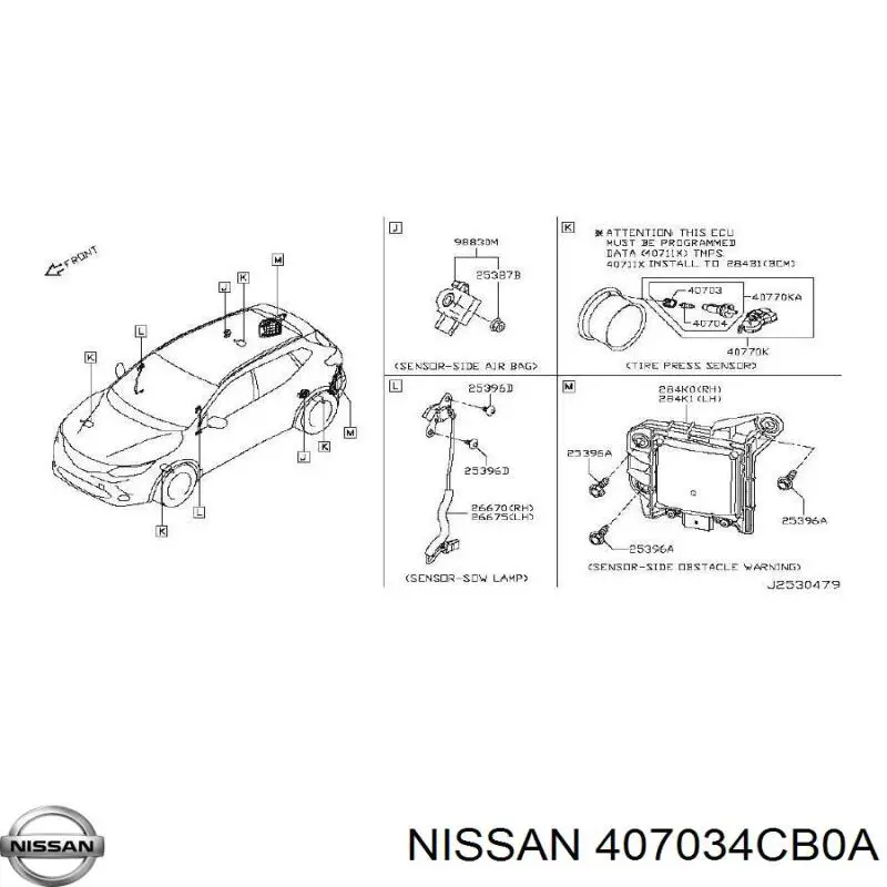  407034CB0A Nissan