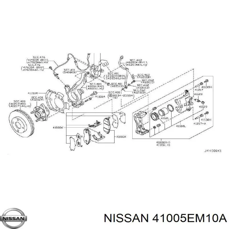 Купити 41005EM10A Nissan/Infiniti 