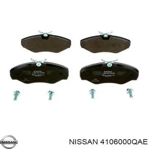 4106000QAE Nissan/Infiniti Передні гальмівні колодки