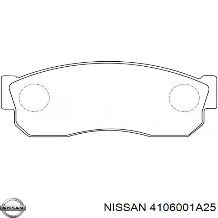 4106001A25 Nissan колодки гальмівні передні, дискові