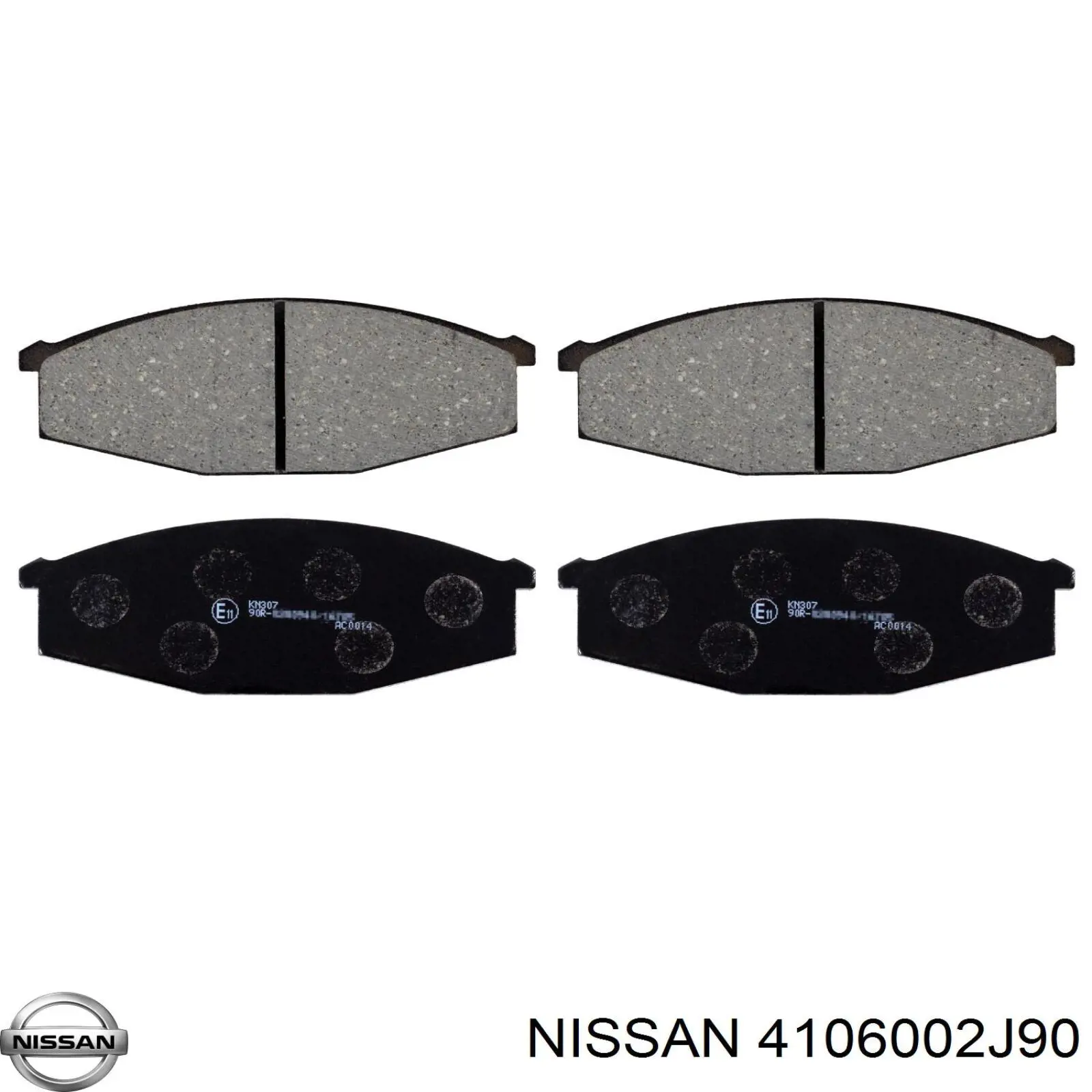 4106002J90 Nissan колодки гальмівні передні, дискові
