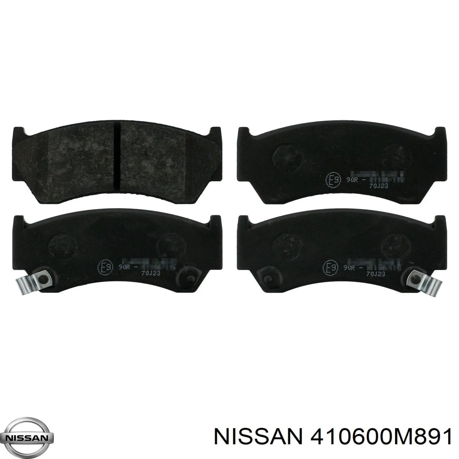 410600M891 Nissan колодки гальмівні передні, дискові