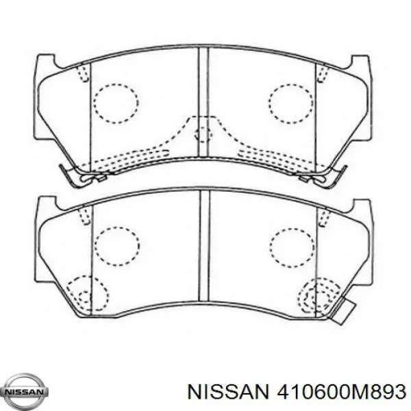 410600M893 Nissan колодки гальмівні передні, дискові
