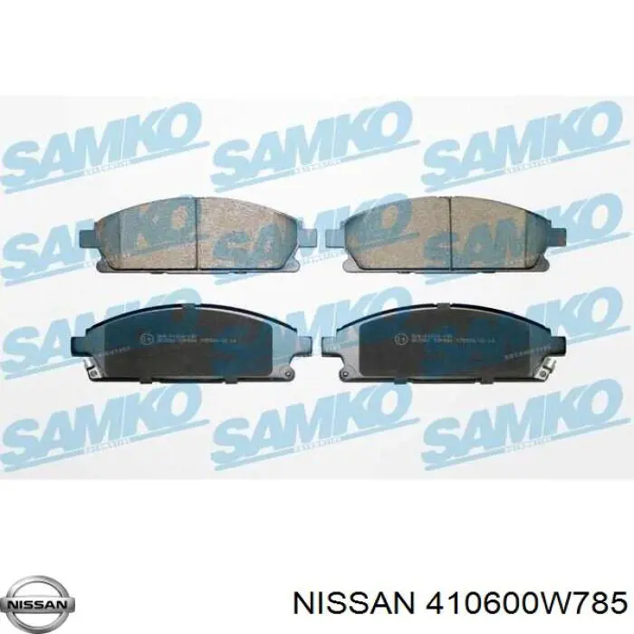 Купити 410600W785 Nissan/Infiniti Колодки гальмівні передні, дискові