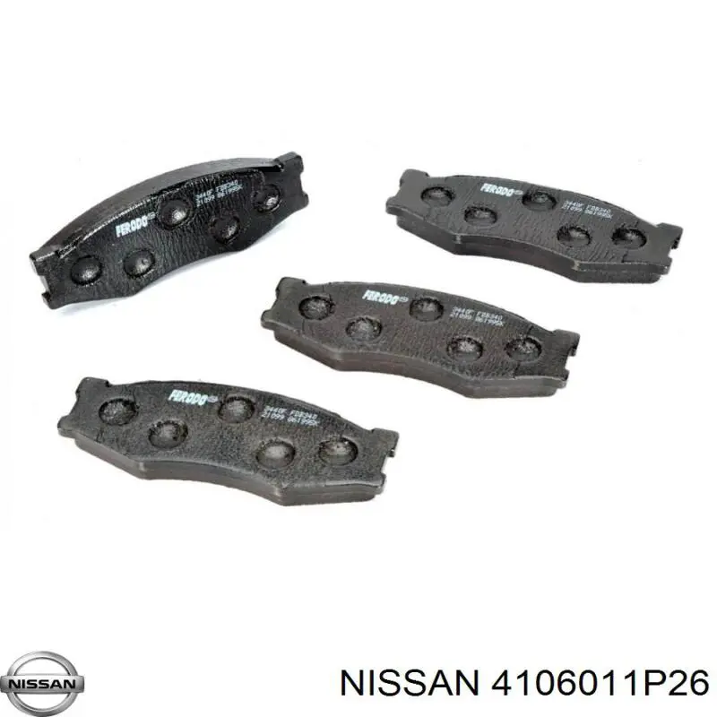 Колодки гальмівні передні, дискові 4106011P26 Nissan