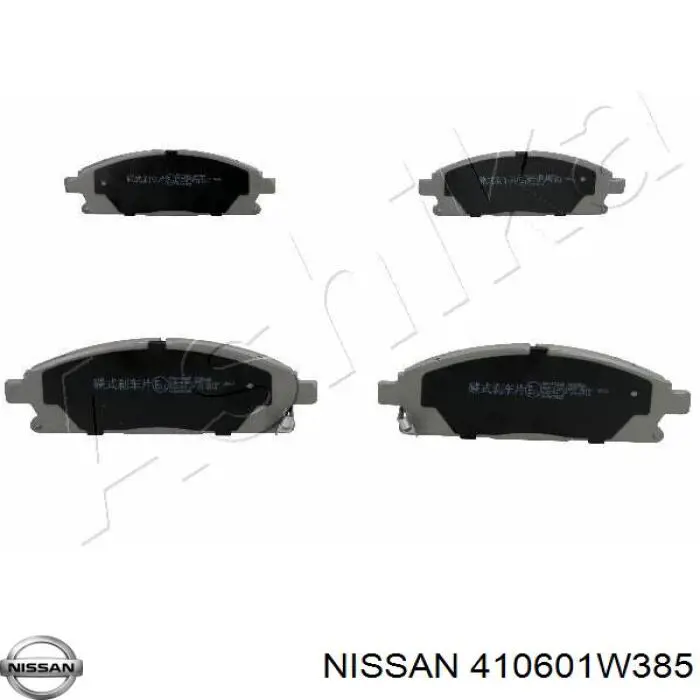 Колодки гальмівні передні, дискові 410601W385 Nissan