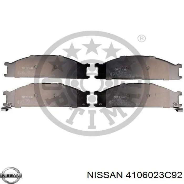 Колодки гальмівні передні, дискові 4106023C92 Nissan