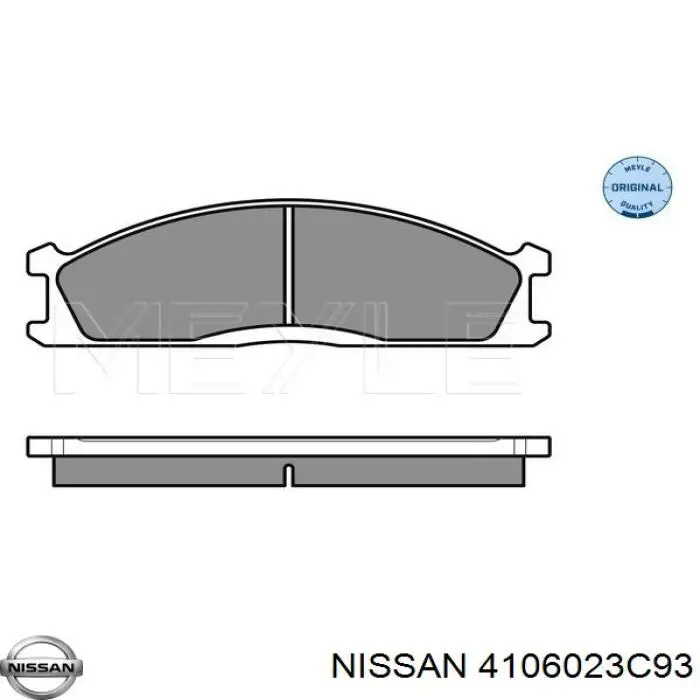 4106023C93 Nissan колодки гальмівні передні, дискові