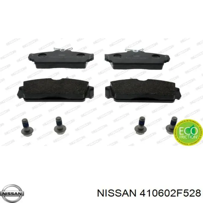 Колодки гальмівні передні, дискові 410602F528 Nissan