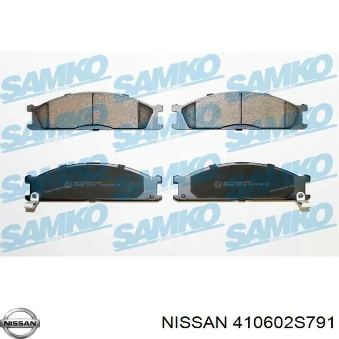 410602S791 Nissan колодки гальмівні передні, дискові