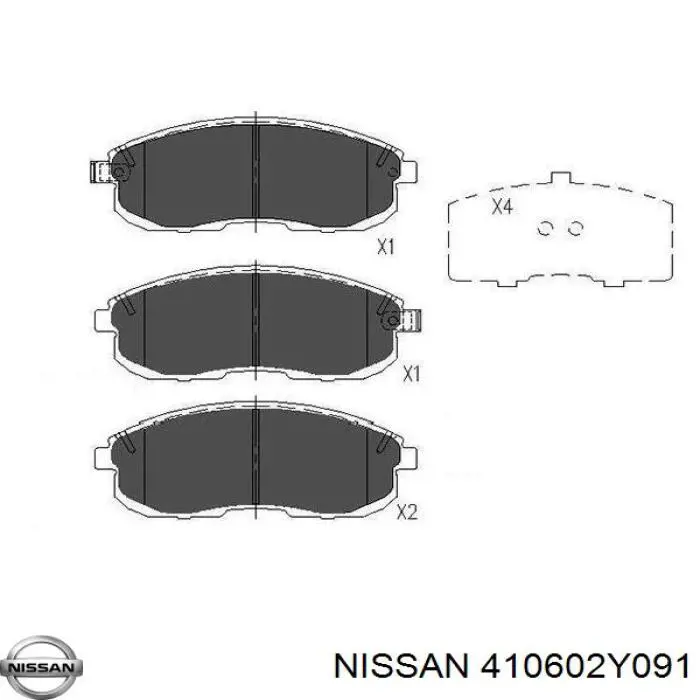 Гальмівні колодки Nissan/Infiniti 410602Y091 ціна, від 23.61 USD