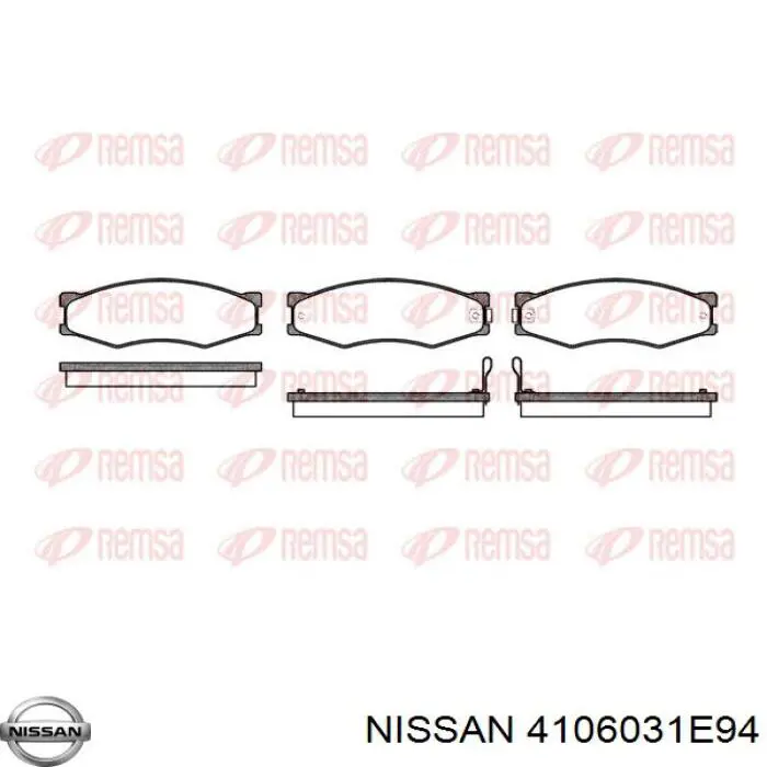Купити 4106031E94 Nissan/Infiniti Колодки гальмівні передні, дискові