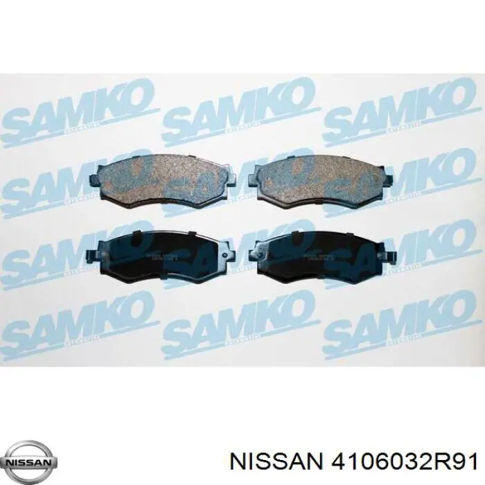 4106032R91 Nissan колодки гальмівні передні, дискові