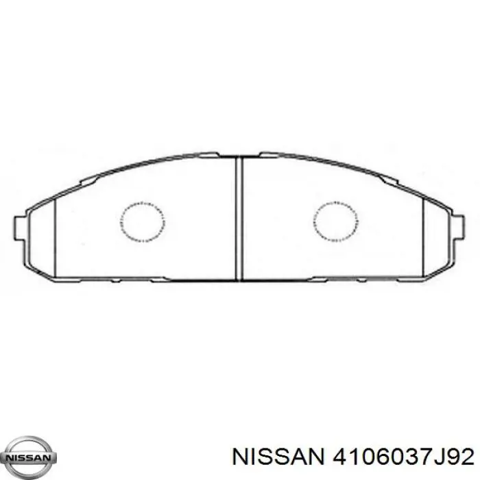 Колодки гальмівні передні, дискові 4106037J92 Nissan