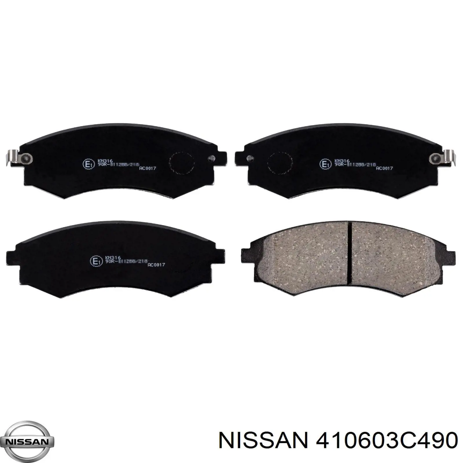 410603C490 Nissan колодки гальмівні передні, дискові