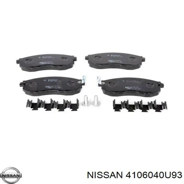 Передні тормозні колодки 4106040U93 Nissan/Infiniti