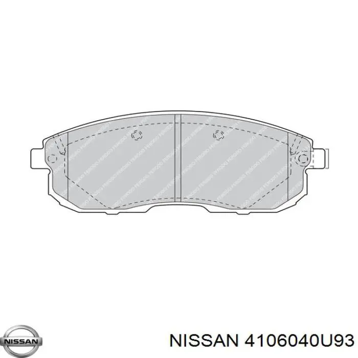 4106040U93 Nissan/Infiniti Передні гальмівні колодки