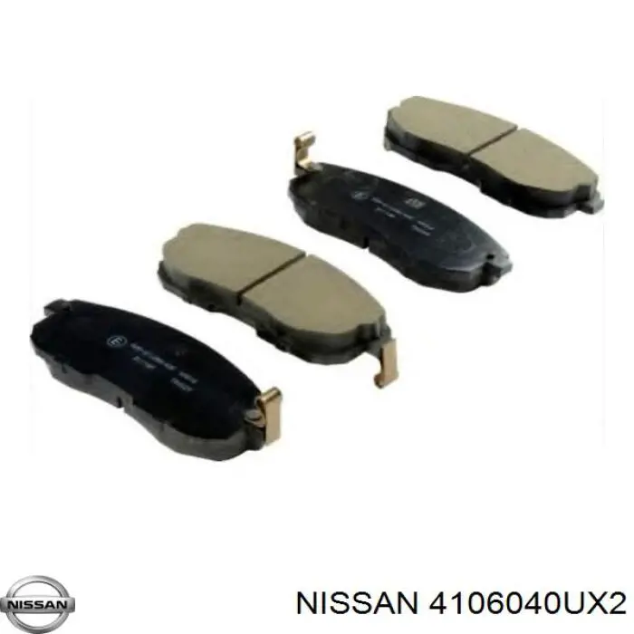 4106040UX2 Nissan колодки гальмівні передні, дискові