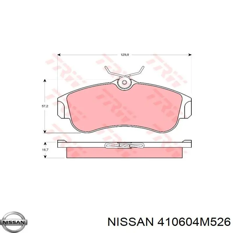 Гальмівні колодки Nissan/Infiniti 410604M526 ціна, від 14.03 USD