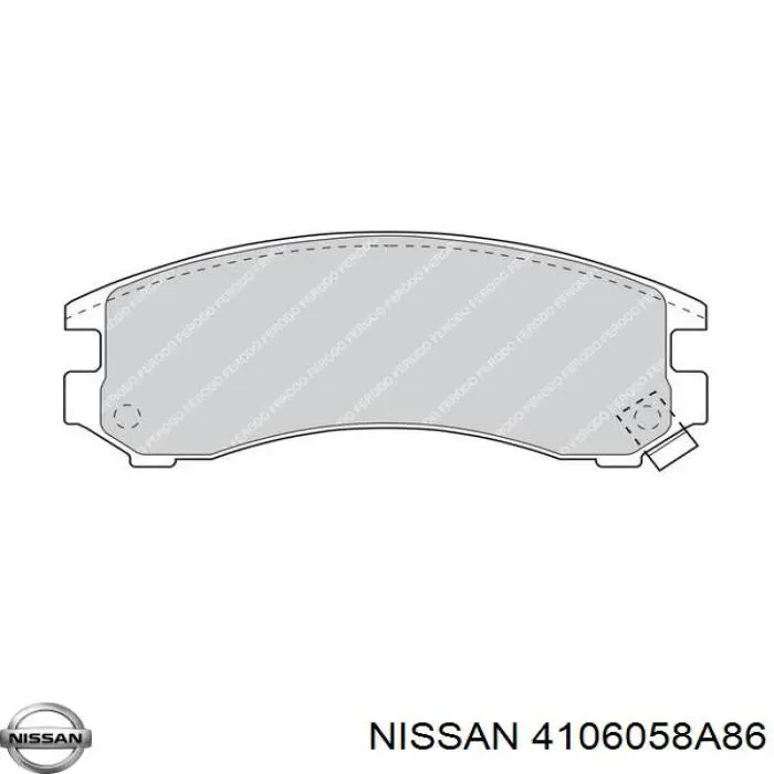 4106058A86 Nissan колодки гальмівні передні, дискові