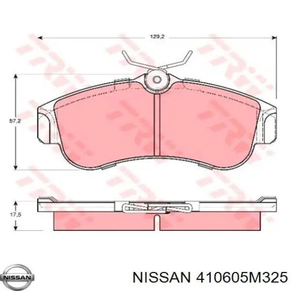 Гальмівні колодки Nissan/Infiniti 410605M325 ціна, від 15.20 USD