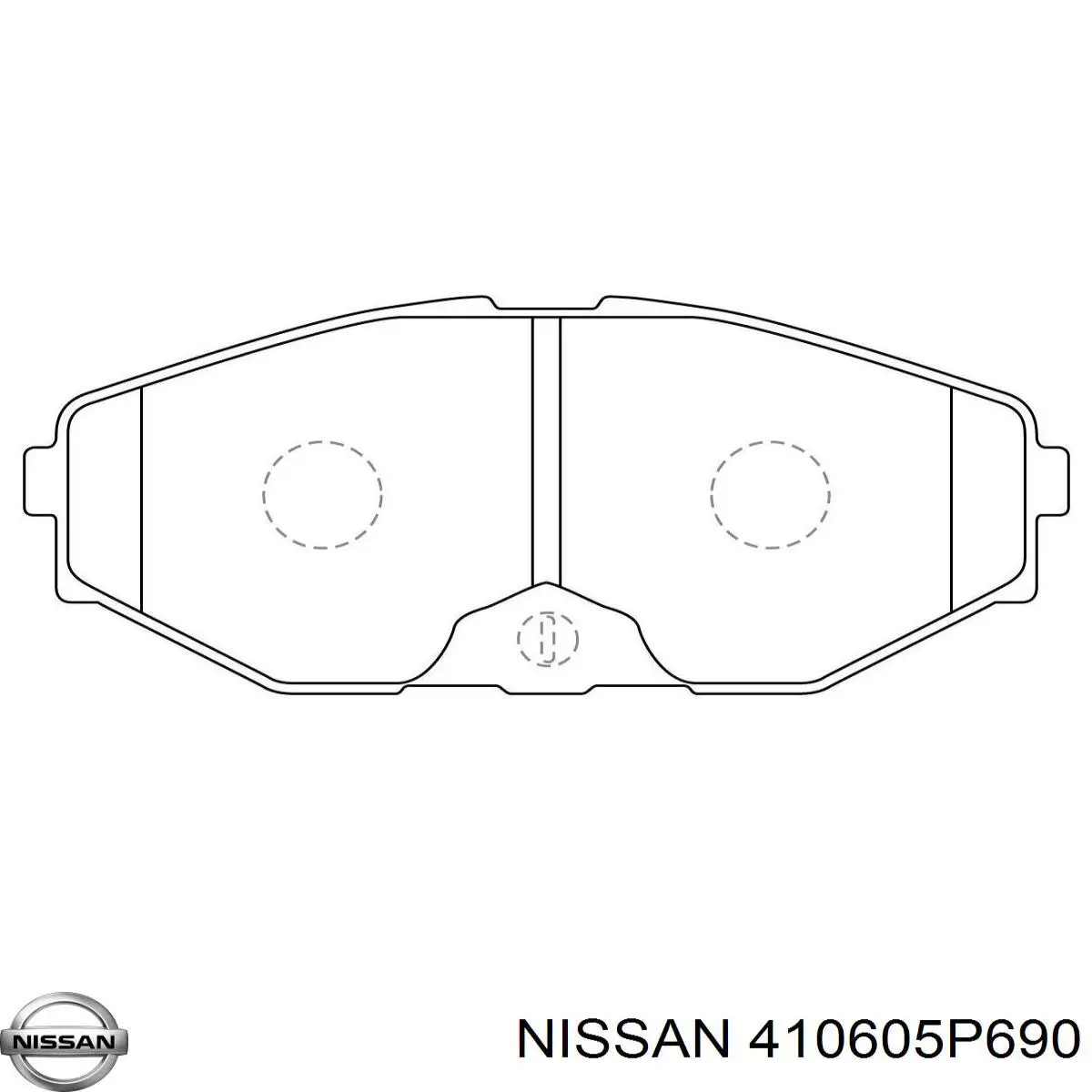 Купити 410605P690 Nissan/Infiniti Колодки гальмівні передні, дискові