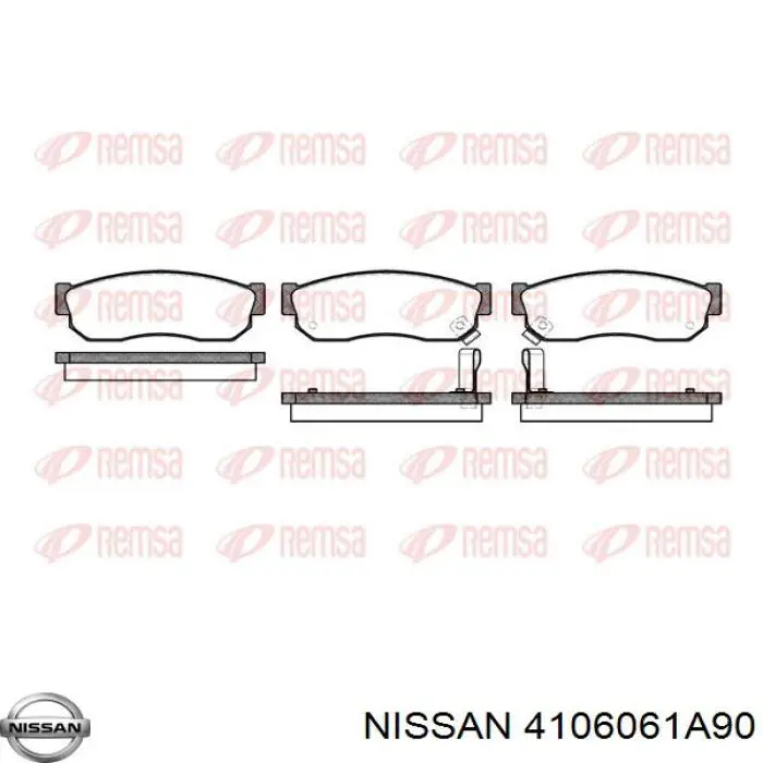 4106061A90 Nissan колодки гальмівні передні, дискові