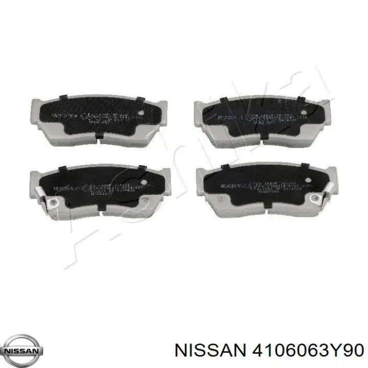 4106063Y90 Nissan колодки гальмівні передні, дискові
