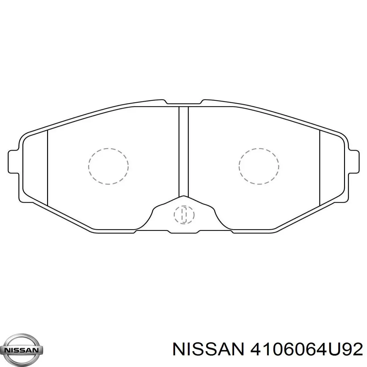 Колодки гальмівні передні, дискові 4106064U92 Nissan