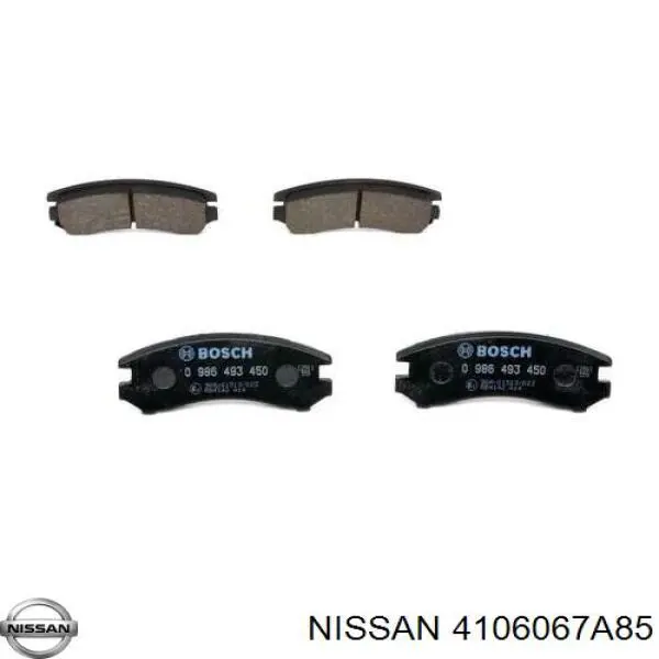 Купити 4106067A85 Nissan/Infiniti Колодки гальмівні передні, дискові