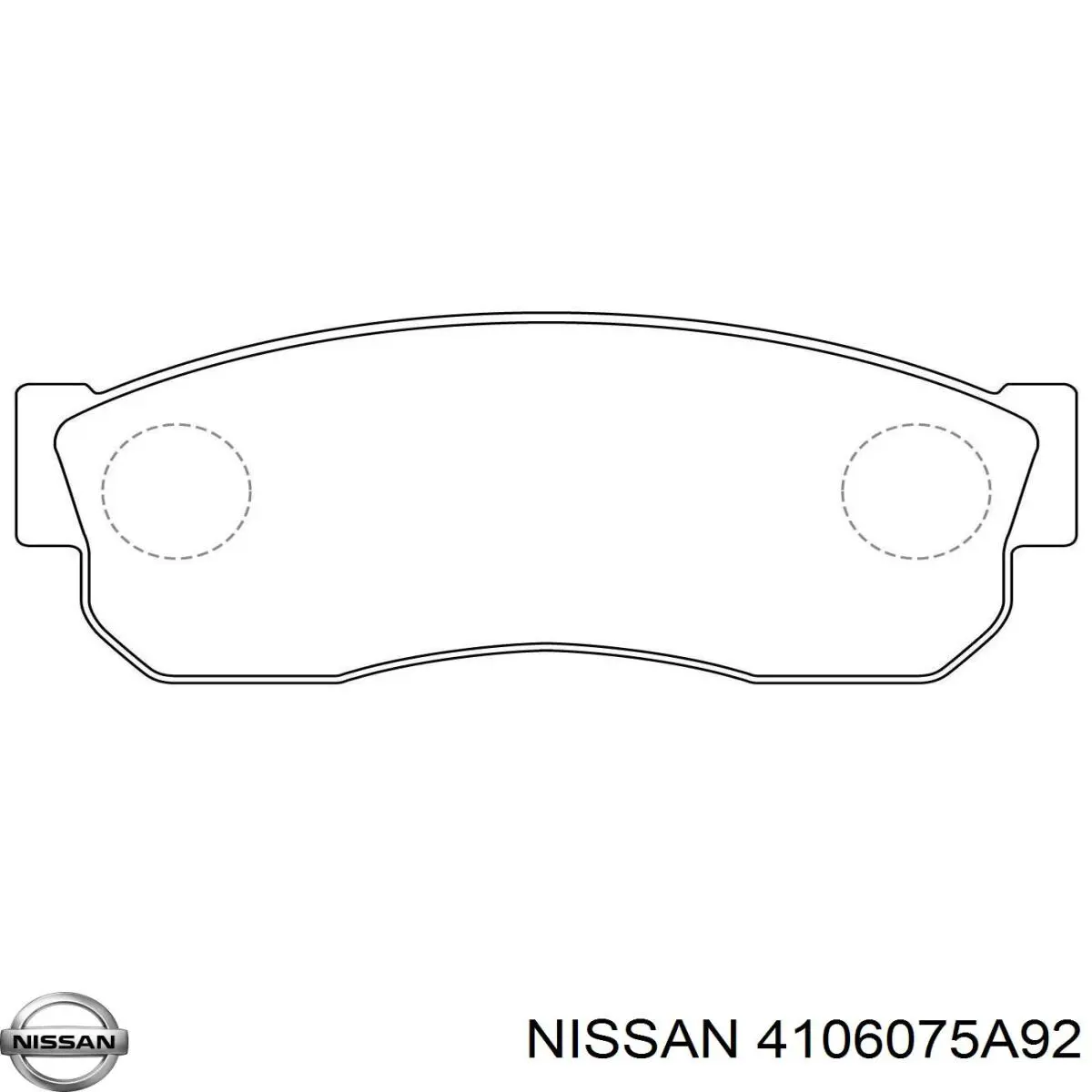 4106075A92 Nissan колодки гальмівні передні, дискові