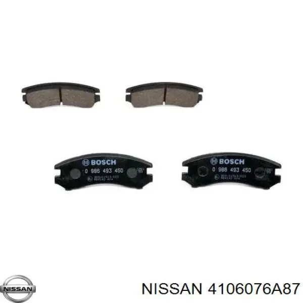 4106076A87 Nissan колодки гальмівні передні, дискові