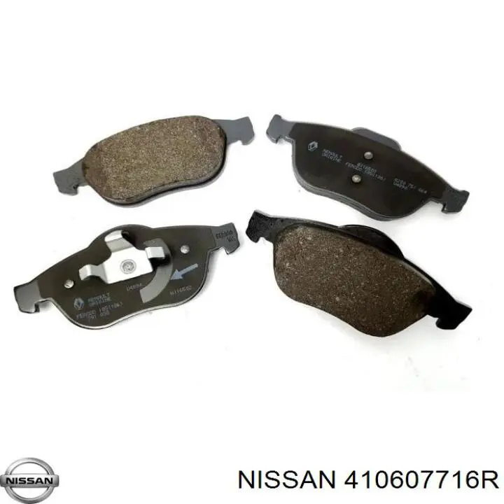 410607716R Nissan колодки гальмівні передні, дискові