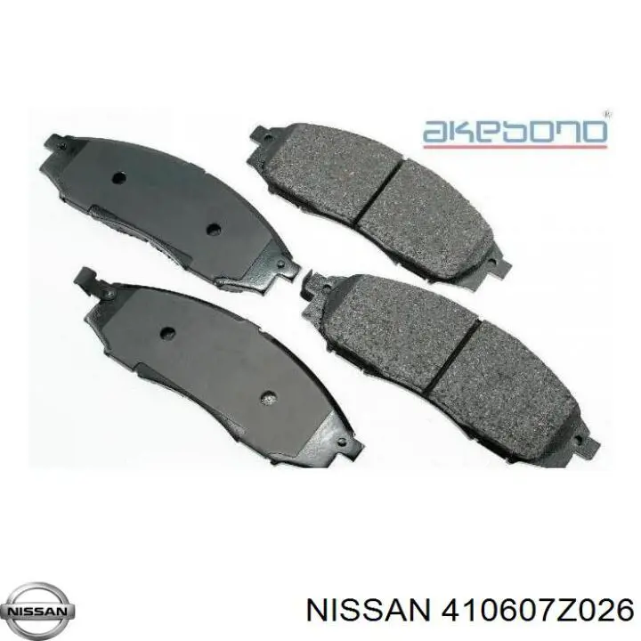 410607Z026 Nissan/Infiniti Передні гальмівні колодки