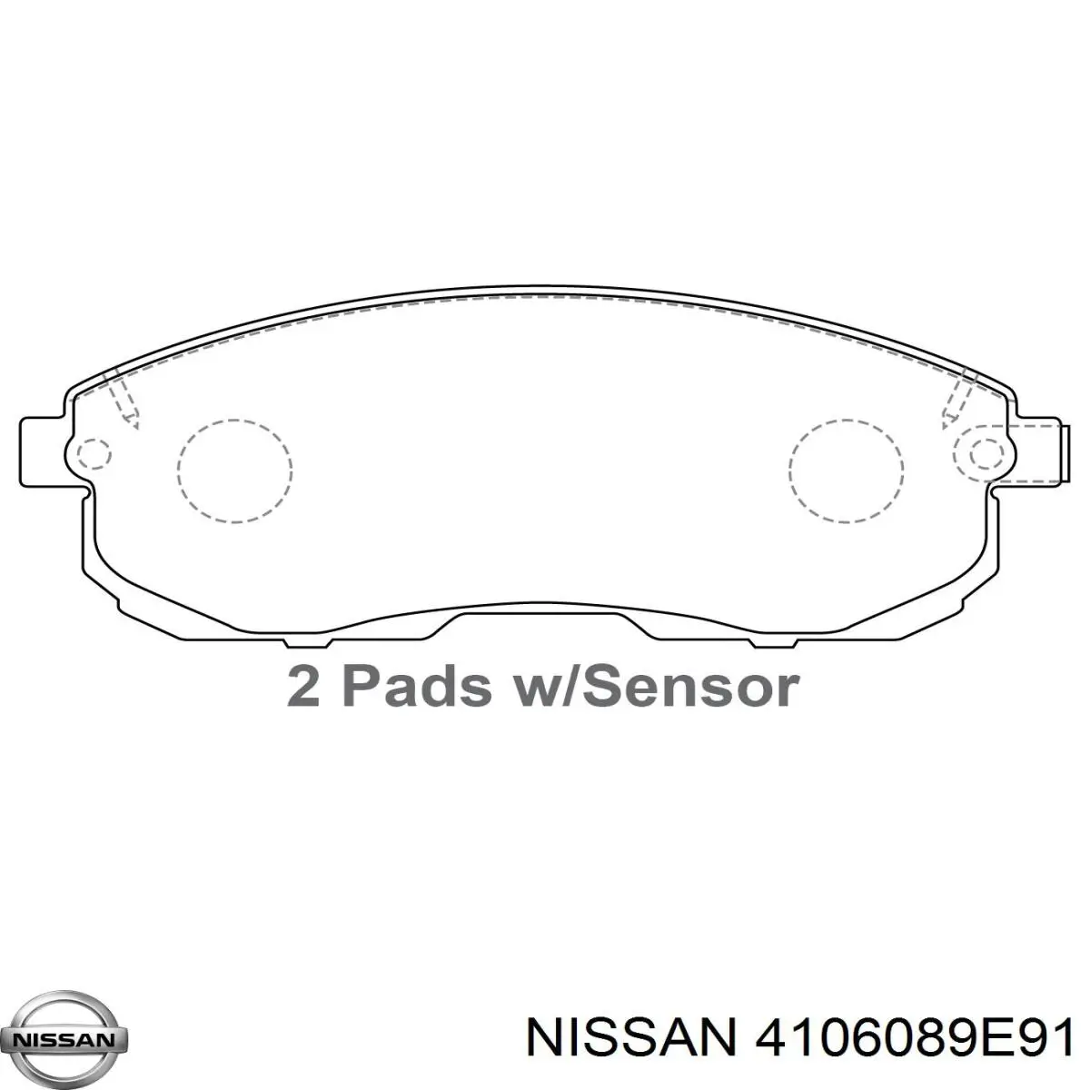 4106089E91 Nissan/Infiniti Передні гальмівні колодки