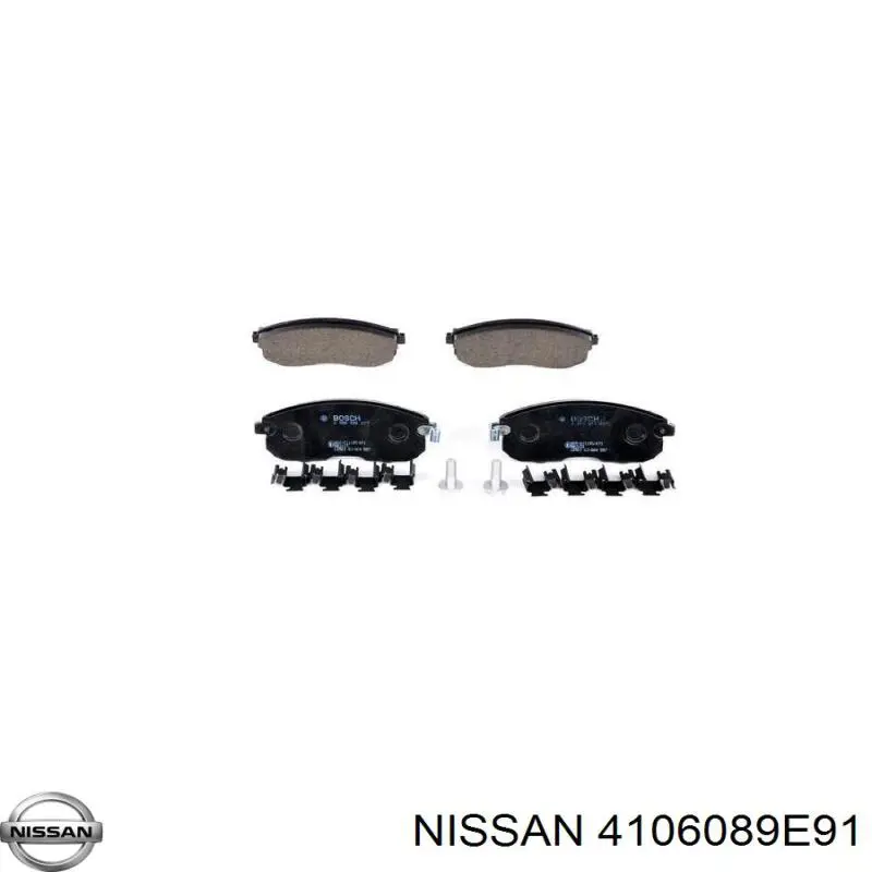 Купити 4106089E91 Nissan/Infiniti Колодки гальмівні передні, дискові