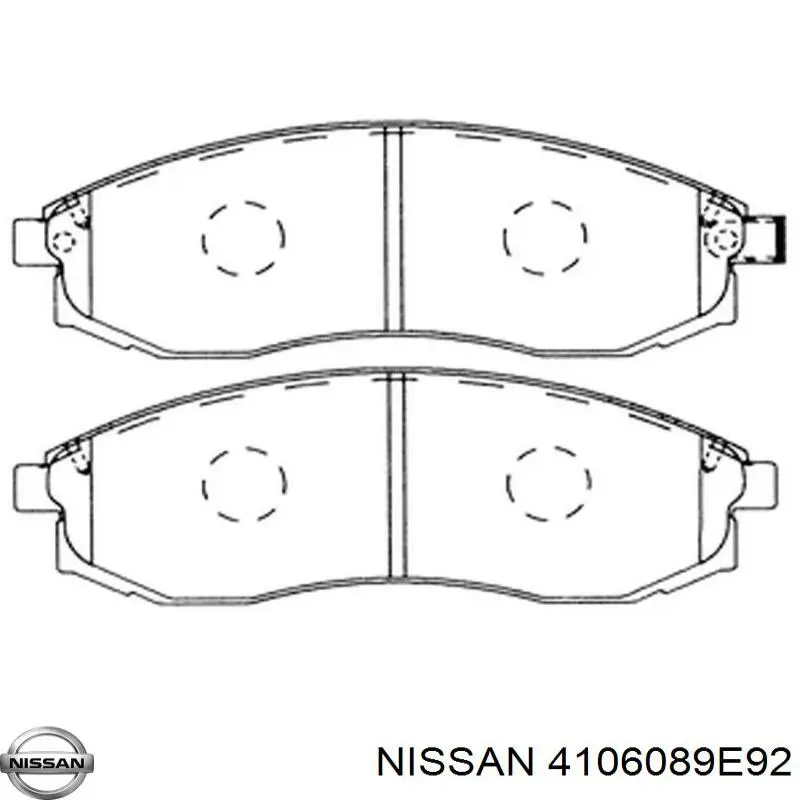 4106089E92 Nissan/Infiniti Передні гальмівні колодки