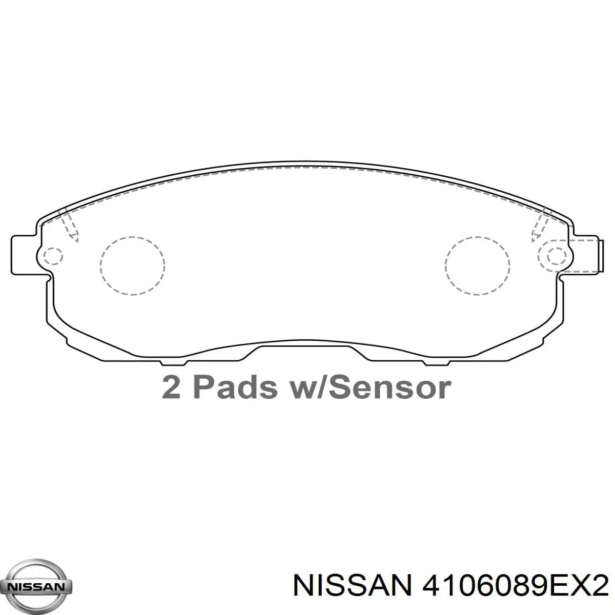 Купити 4106089EX2 Nissan/Infiniti Колодки гальмівні передні, дискові