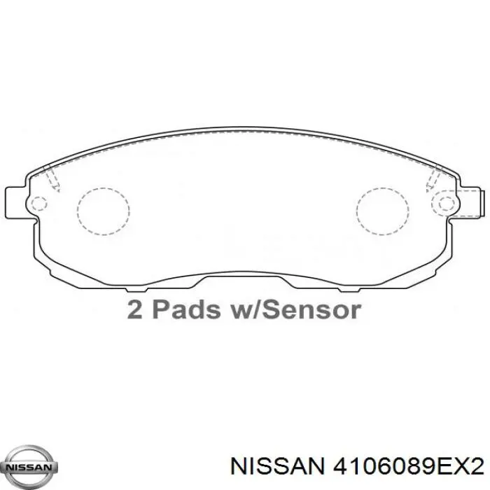 Гальмівні колодки Nissan/Infiniti 4106089EX2 ціна, від 25.35 USD