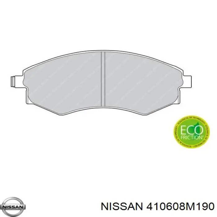 410608M190 Nissan колодки гальмівні передні, дискові