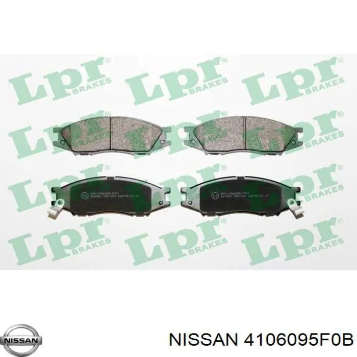 Колодки гальмівні передні, дискові 4106095F0B Nissan