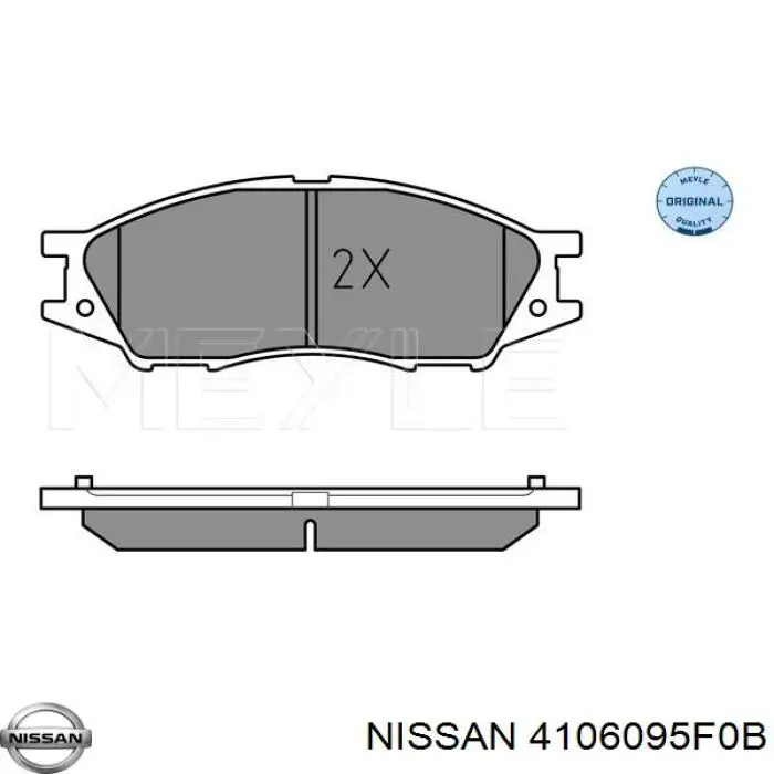 Гальмівні колодки Nissan/Infiniti 4106095F0B ціна, від 19.07 USD