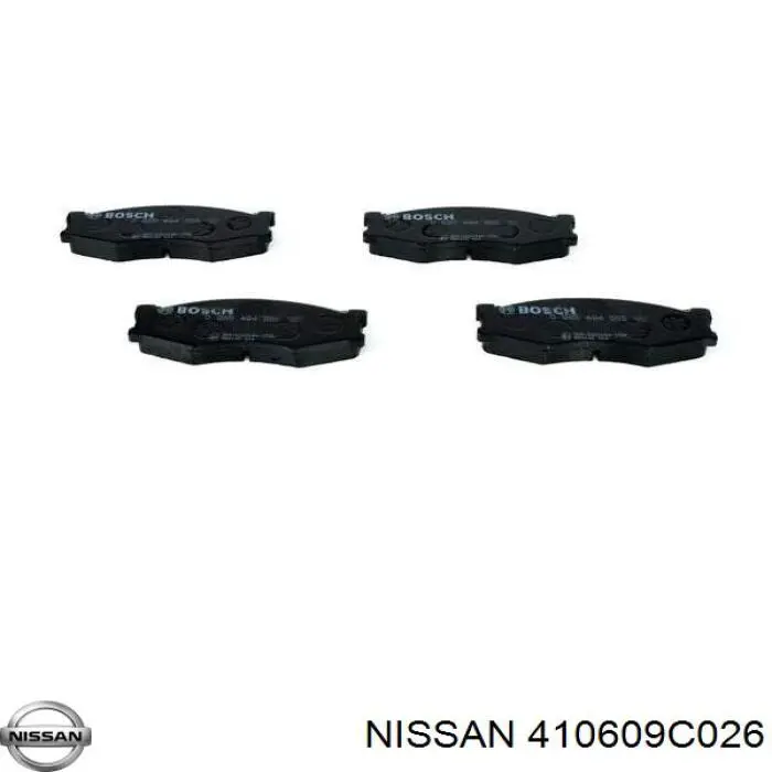 Колодки гальмівні передні, дискові 410609C026 Nissan