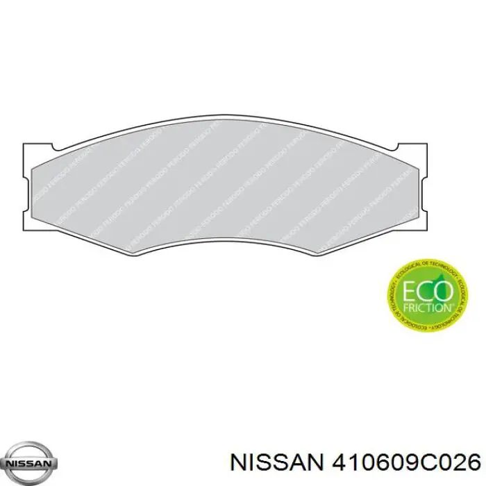 Передні тормозні колодки 410609C026 Nissan/Infiniti