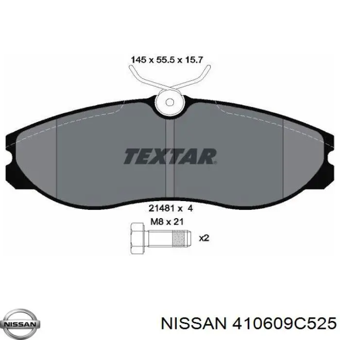 Гальмівні колодки Nissan/Infiniti 410609C525 ціна, від 20.96 USD