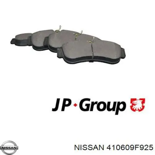 Колодки гальмівні передні, дискові 410609F925 Nissan