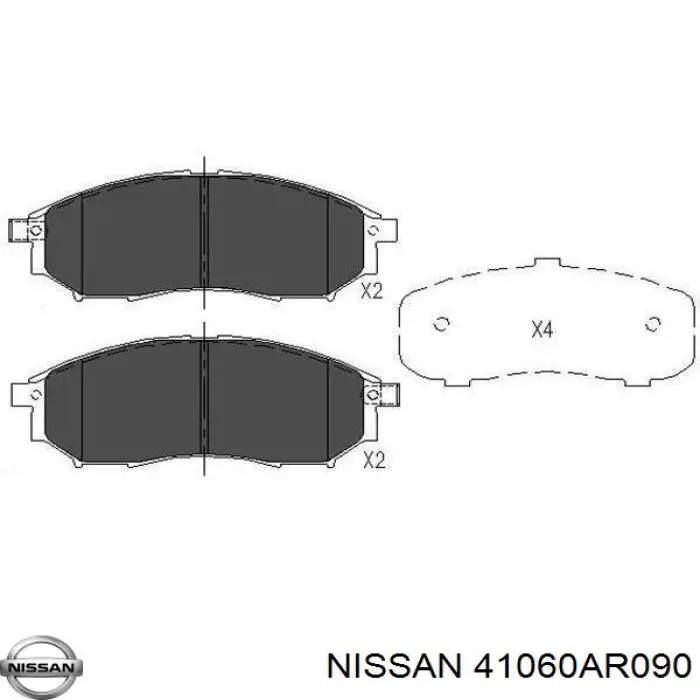 41060AR090 Nissan колодки гальмівні передні, дискові